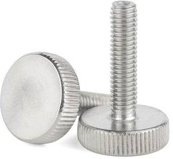 1-5 Stück M3/M4/M5/M6/M8 Edelstahl-Rändelschrauben mit flachem Kopf