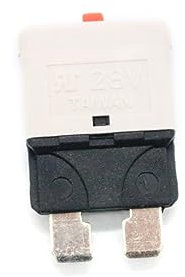 Gatuida Mini-Unterbrecher-Sicherung autosicherungen lichtbrecher kfz sicherungen rücksetzbare Kfz-Sicherung rücksetzbare Sicherung 25-Ampere-Minisicherung Rücksetzbare 25-A-Sicherung Weiß