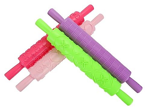 OKUMEYR Goffrato per Biscotti in 4 Pezzi Strumento Antiscivolo Utensile per Ragazza e