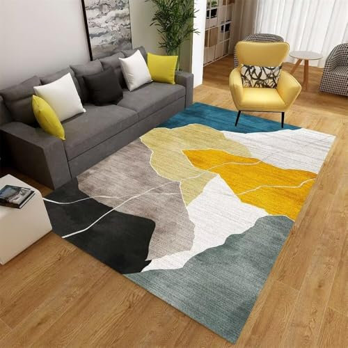 RUGMRZ Möbelgleiter Teppich Sofa, Schlafzimmer, Wohnzimmer Dekoration, rutschfest, Schmutzabweisend, Waschbar Deko Für Zimmer Mehrfarbig Teppich Wohnzimmer Kurzflor Salon Auslegware Möbelgleiter Tepp
