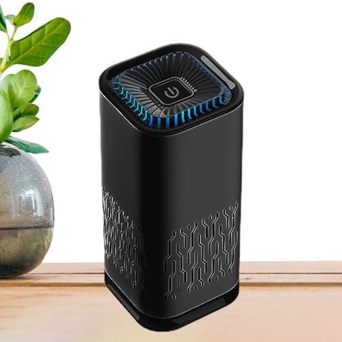 Purificador de aire de viaje, purificador de aire Miini, purificador de aire pequeño con filtro Hepa, purificador de aire portátil de iones negativos para el hogar, coche, ambientador inteligente para