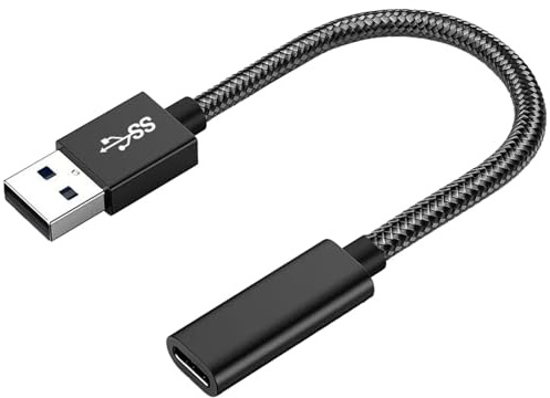 Oupdate 10Gbps USB C Buchse auf USB A 3.2 Stecker Kabel, Verlängerung Datenkabel USBC auf A Kurz 15cm für Datentransfer Schnellladung Smartphone Handy Tablet Laptop U Stick Kartenleser Kopfhörer