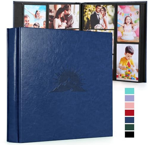 DazSpirit Photo Album 6x4 600 Pockets, Leather Cover with Elegant Embossed Pattern, Extra Large Capacity Wedding Anniversary Baby Family Momory Book, Classic Slip in Pages for Easy Organization