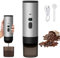 UOEONR Machine à expresso portable avec batterie, 3 en 1, compatible avec capsules et café moulu, pour les déplacements ou le camping, avec auto-chauffage électrique via USB-C (gris)