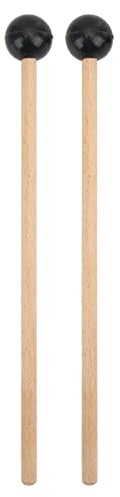 Watris Veiyi 1 Paar Xylophon Schlägel, Massivholz Gummi Zungentrommel, Große 24.5cm/9.65 zoll Drumsticks für Klangheilung, Meditation Verwendet Werden
