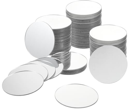 30Pcs Small Circle Mirror, 2 inch Self Adhesive Acrylic Craft Mirrors, Circle Mirror Stickers for Wall and Table Decor, DIY Home Projects, Decorations, Arts and Crafts Supplies