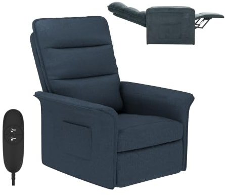 FLEXISPOT Sillón Relax Eléctrico Reclinable, Sillón Reclinable, Sofá Relax Ergonómico para Salón, Dormitorio y Cine en Casa, Sofá Relax Ajustable Ahorro de Espacio para Pisos Pequeños, Gris Oscuro