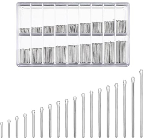 wellrun 360pcs Watch Band Fixing Pin Kit,6-23MM Stainless Steel Watch Link Cotter Pins,Replacement Spring Bars & Pins for Watchmaker