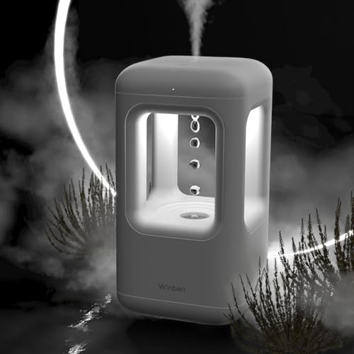 Winben Ultraschall Luftbefeuchter Weiß, Flüsterleise Kaltnebel mit Abschaltautomatik, Red Dot Design Award 2023, Luftbefeuchter für Schlafzimmer, Babyzimmer, Büro & Pflanzen