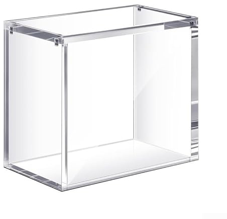 Accarugty Acryl-Vitrine, dickes 4 mm Acryl, stapelbares Design, sicherer Verschluss, transparente Aufbewahrungsbox, kompatibel mit TCG-Booster-Box, Kartensammler (1)