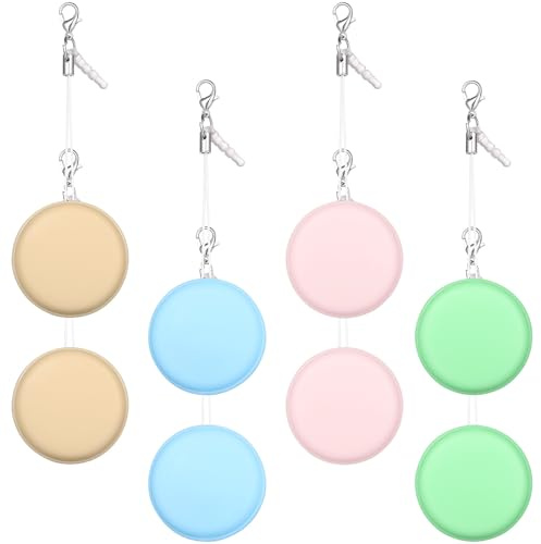 MOBUTOFU Paño para Limpiar Lentes y Pantallas Portátil Forma Macaron, Secado Rápido y Llavero, Pack de 8 Unidades en Varios Colores Color Aleatorio