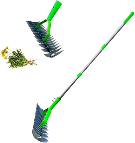 Escarificador Y Aireador De Césped Manual: Aireación Eficaz del Suelo Y Eliminación De Musgo con Mango Ergonómico, Césped Sano Y Un Jardín Cuidado. 1.3m