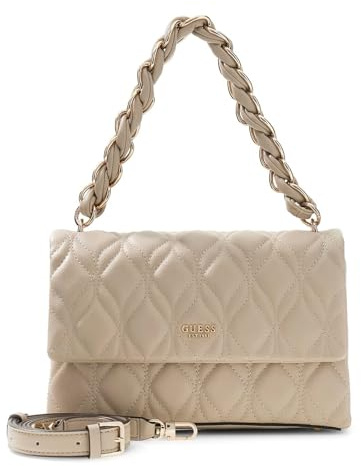 GUESS Umhängetasche Schultertasche Maxine Flap Crossbody Light Taupe