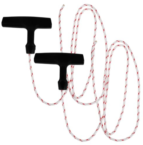 MAGICLULU 2pcs Pull Starter Cord for Lawn Mower and Gasoline Engine with Plastic Handle, Easy to Install and Efficiency, Replacement Part for Grass Trimmer and Outdoor Power Tools