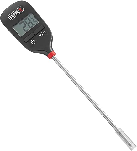 Weber Digital Pocket Thermometer, with Instant Display, for precise measurement of Grilled Goods, Temperature Display in Celsius or Fahrenheit - 6750