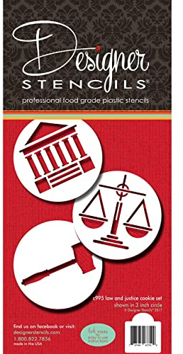 Law and Justice Cookie Stencil C995 by Designer Stencils