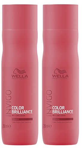 Wella INVIGO Color Brilliance Protection Shampoo Coarse, 2er Pack(2 x 250 ml) Blumig