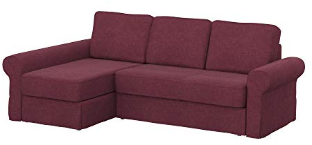 Soferia Sofabezug Kompatibel Mit Backabro 2er-Sofa Mit Recamiere Sofaüberzug Sofaüberwurf Sofaschoner Cover Wasserabweisend Fleckschutz Softi Rot Bordeaux