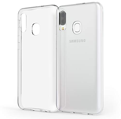 NALIA Handyhülle kompatibel mit Samsung Galaxy A20e Hülle, Dünne Durchsichtige Silikon Schutzhülle Phone Case Soft Cover, Ultra-Slim Bumper Gummi Handy-Tasche Skin Etui Schale Klar Weich - Transparent