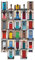 ARTLAND Wandgarderobe Garderobenpaneel Holz mit 8 Haken 63x114 cm Design Garderobe mit Motiv Abstrakt Türen bunt T9FG