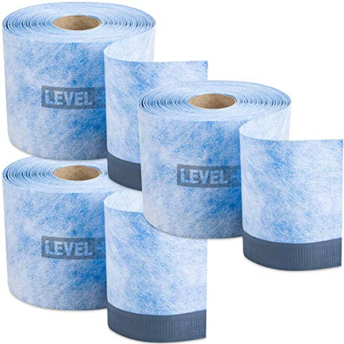 LEVEL PLUS Set 3 x 25m Wannendichtband selbstklebend, Fugenband Bad | Dichtungsband Badewanne, Dusche, Sanitär Dichtungsband für Balkontüren B05