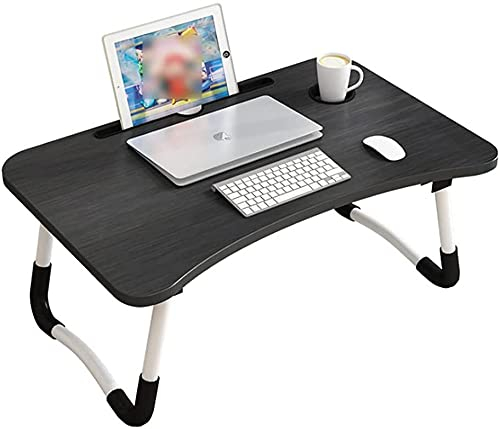 Mesa Ordenador Portátil Multifunción Mesa de Ordenador portátil para Cama y sofá Soporte para Ordenador portátil (Negro Soporte)