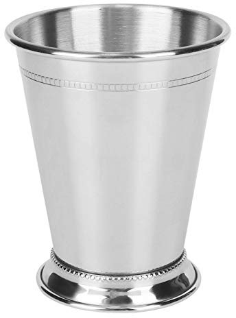 Cocktailbecher, 400 ml Silbrig Mint Mojito Cup Edelstahl Cocktailbecher Mixgetränke Glas Bar Partybier mit Perlenbordüre