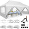 HOTEEL Gazebo 3x6 Pieghevole Impermeabile Con 6 Pareti Gazebo Esterno Resistente Gazebo 3x6 Robusto Professionale Richiudibile Per Feste, Matrimoni, Mercato, Con 4 Sacchi Di Sabbia E Borsa Con Ruote