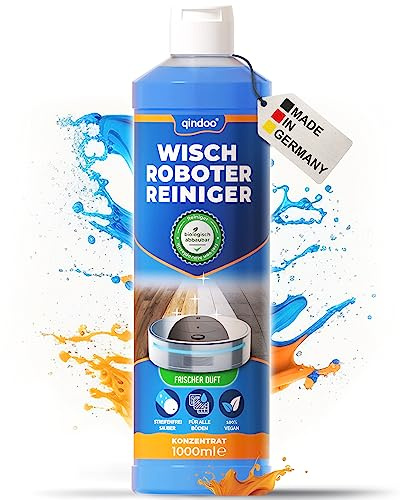 Qindoo 1L Reinigungsmittel für Wischroboter I Gewerbe Privat Firmen I starker Bodenreiniger Konzentrat – mit der Kraft für Haus, Büro, Läden, Lokale, Studios, Reiniger Saugroboter (1 Liter)