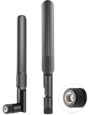 Vecys 2PCS Doble Banda WiFi Antena 2.4GHz 5GHz 5.8GHz Antena RP-SMA Macho 3dBi 15cm/6in para Router Inalámbrico Tarjeta de Red Inalámbrica Adaptador USB