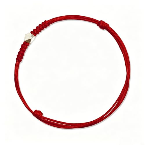 QianSiLi Rotes Schicksalsband Glücksbringer-Armbänder Geschenkarmbänder für Sie und Ihn, verstellbar, 925er Silber