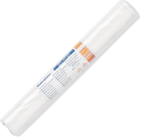doitBau Abdeckfolie LDPE 15my transparent 2m x 50m Rolle Malerfolie Plastikfolie Abdeckplane Malerarbeiten Staubschutzfolie Leichtplane Allzweckfolie Möbelabdeckung Lackierfolie Malerplane