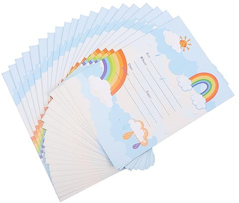 HAPINARY 20stücke Einladungskarten Bunten Farben Glückwunschkarten Für Babyfeiern Feste Und Geburtstage Personalisierbare Botschaften Für Freunde Und Familie