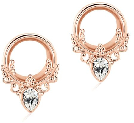 Decentraland Silver 6mm (2G) Double Flared Tunnel Plug Earrings, Sold As a Pair ，Ear Expander Fashionable Unisex Piercing Ear Expander Earrings