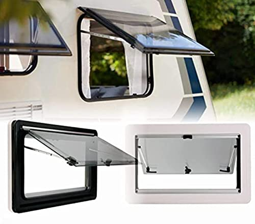 XNYXLPP ALSUP Fensterlüftung für Wohnmobile, ausziehbare Fenster für Wohnmobile, Fensterluke für Wohnmobile mit Markisenschutz und Rollo, Fensterlüftung für Dachfenster für Wohnmobile (50X40CM)