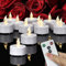 PILLOBOX Velas de té LED con temporizador, 5 unidades de velas sin llama parpadeantes con mando a distancia, sostenibles 400 horas a pilas para decoración del hogar, bodas, fiestas (blanco cálido)