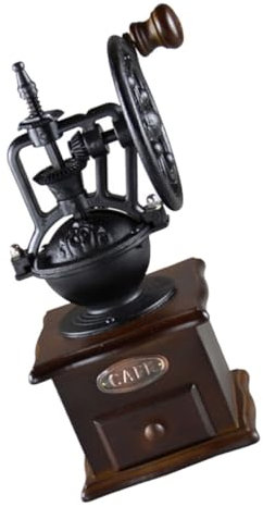 COLLBATH Macinacaffè Manuale a Maniglia in Legno Compatto, Macinatura Fine Per Chicchi Di Caffè, Portatile Per Viaggio Casa e Campeggio Base a Cassetto