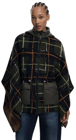 Desigual PONCHO_CHECKS KHAKI ALDAM, 4002 CAQUI, U