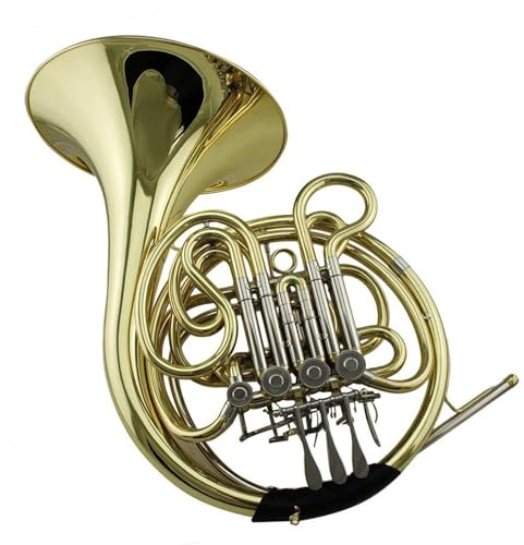 Waldhorn Professioneller Erwachsener Musikliebhaber Goldlack 4 Schlüssel Doppeltes Waldhorn