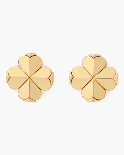Kate Spade New York Spade blomdubbar, guld, En storlek, Metall, Kubisk zirkonia