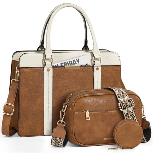 RAINSMORE Handbags for Women Ladies Handbags Medium Size 3 Pcs Set