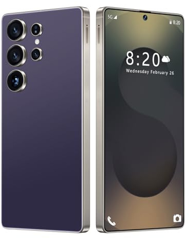 Smartphone Adventure pour S25 Ultra, Stylet intégré, Android 5G, Version Internationale, 16 Go, 1 to, écran Original 7,3 Pouces, Bluetooth, Wi-FI, FM,Purple-1TB