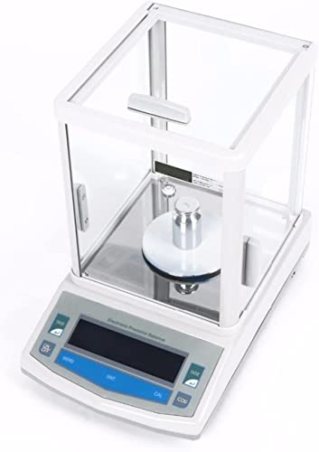 Digital precisionselektronisk våg LCD-analytisk våg Industriell vägning och räkning Vetenskaplig högkvalitativ labvåg med vindruta för laboratorieapotekssmycken, 500 g/0,001 g