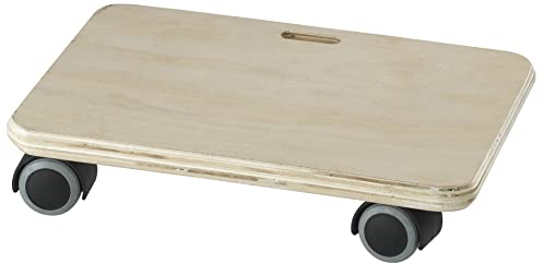 Dörner + Helmer Transportroller Quattro-Soft, 290mm x 190mm x 70mm, 80kg Tragkraft, Doppelrollen, für Kisten und Möbel