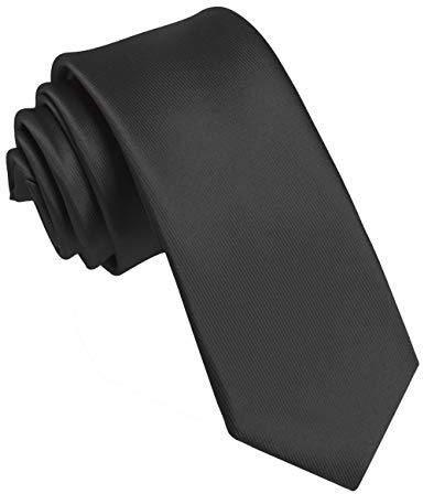 JEMYGINS Schmale Herren Krawatte einfarbig 6cm