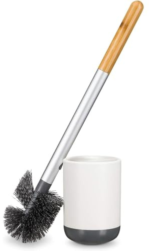 Full Circle Quick Drying Toilet Brush, Replaceable Head, White