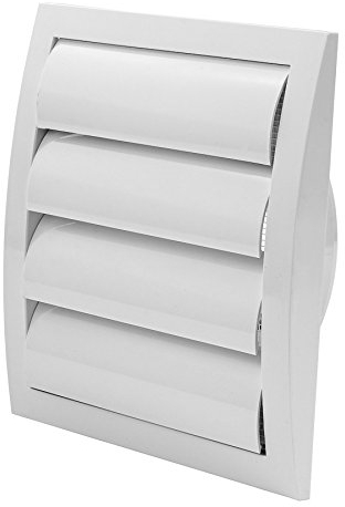 Ø125mm 190x190 mm Weiß Dunstabzugshaube mit eingebautem Schädlingsschutz, Weiß/Grau/Braun/Schwarz, Lüftungsschlitzabdeckung, HVAC-Abluftkanalabdeckung, Auspuffkappe