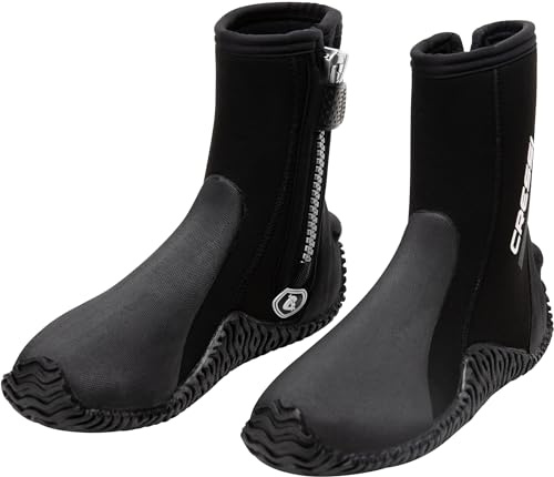 Cressi Korsor Semi Rigid Sole Boots - Tauchstiefel mit halbstarrer Sohle, Schwarz, Erhältlich 3_5_7 mm, Unisex für Erwachsene