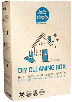hello simple - DIY-Box: Zero Waste Putzen - nachhaltiges Putz-Set zum Selbermachen von 7 Putz- und Reinigungsmitteln