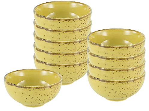10er SET CreaTable 22525 Nature Collection Sojaschale 8 cm CURRY
